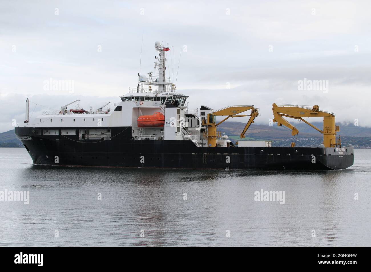 SD Victoria, a worldwide support vessel operated by Serco Marine
