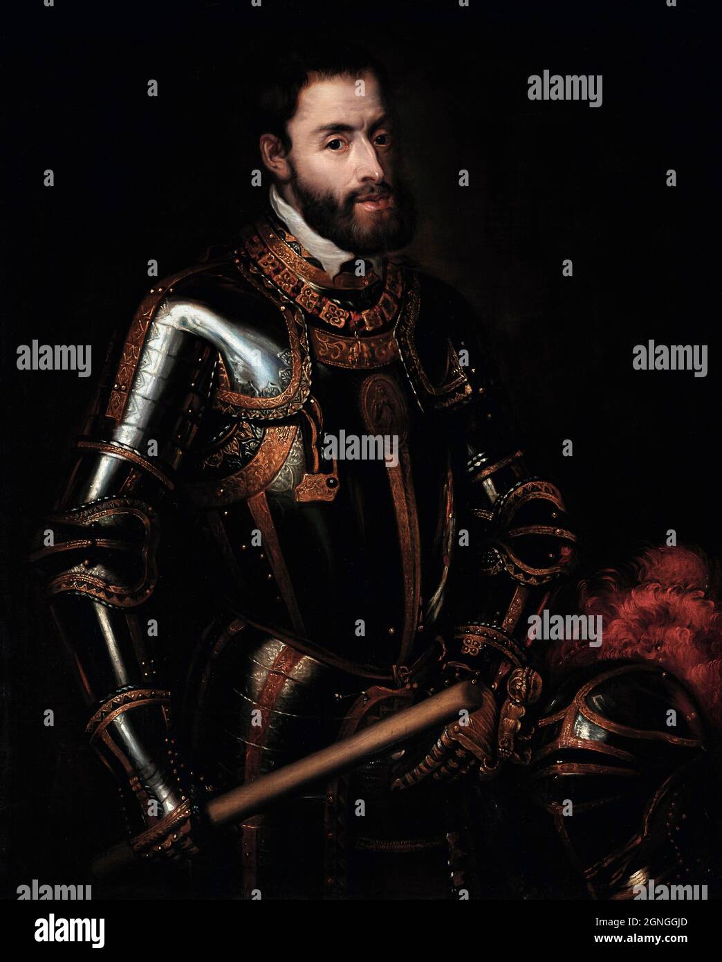 Emperor Charles V (1500-1558) by Peter Paul Rubens (or workshop), oil on canvas, c. 1603 Stock Photo