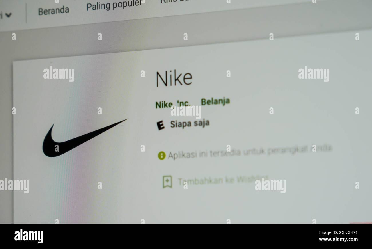 Jakarta, Indonesia-September 17th 2021: Nike mobile Apps Website on the  Screen on September 17th 2021. in Jakarta Indonesia Stock Photo - Alamy