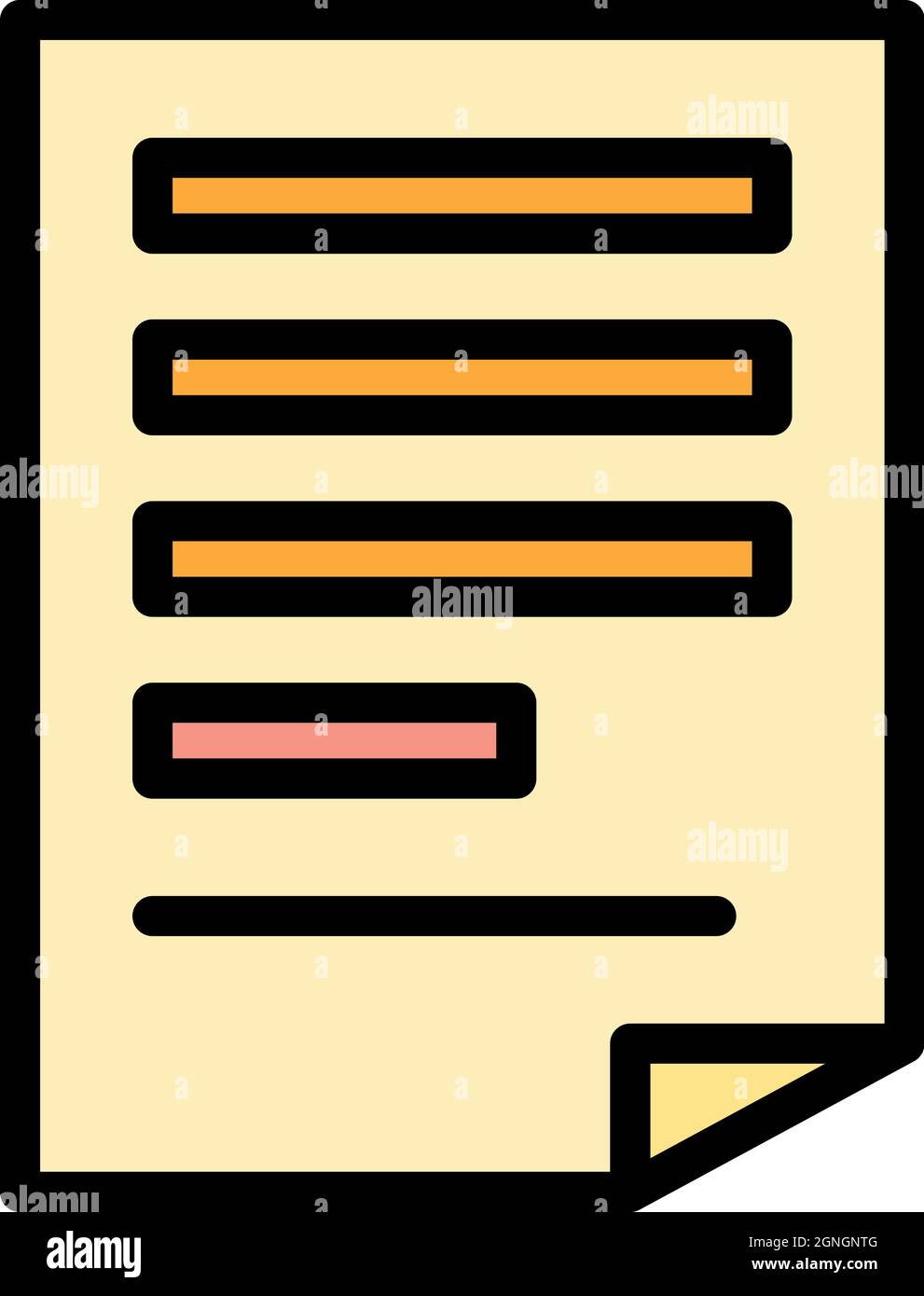 Paper document report icon. Outline paper document report vector icon ...