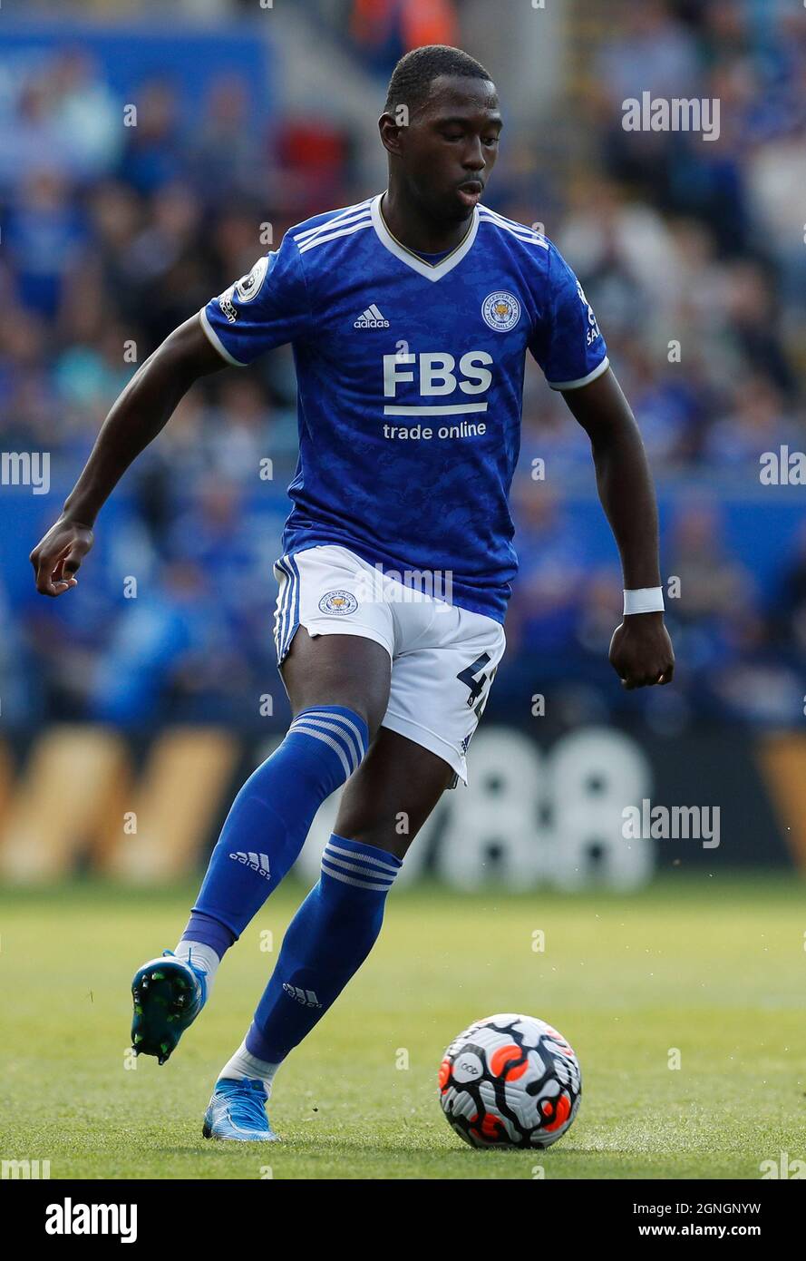 Leicester, England, 25th September 2021.  Boubakary Soumare of Leicester City during the Premier League match at the King Power Stadium, Leicester. Picture credit should read: Darren Staples / Sportimage Stock Photo