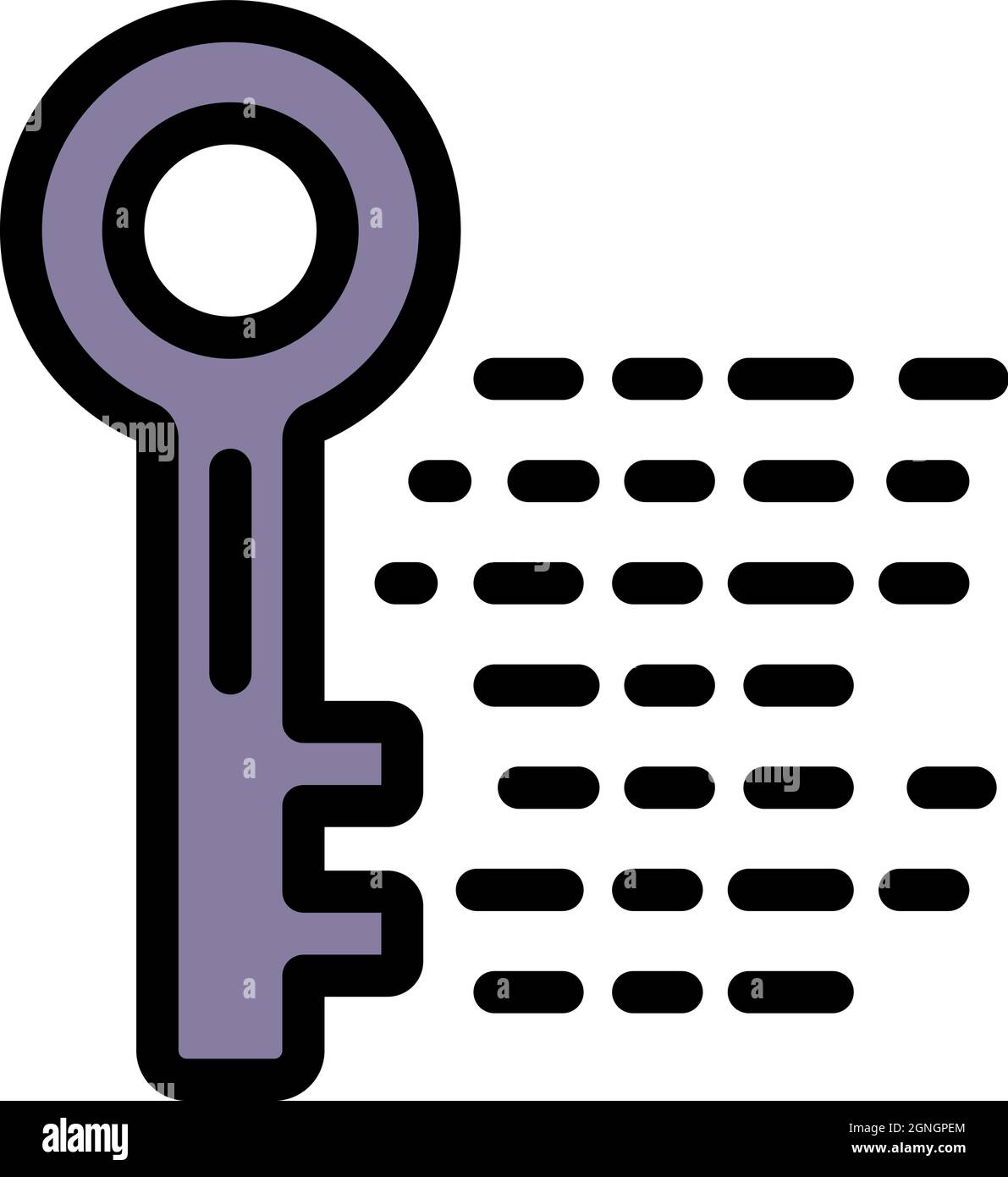 Fraud key icon. Outline fraud key vector icon color flat isolated Stock ...