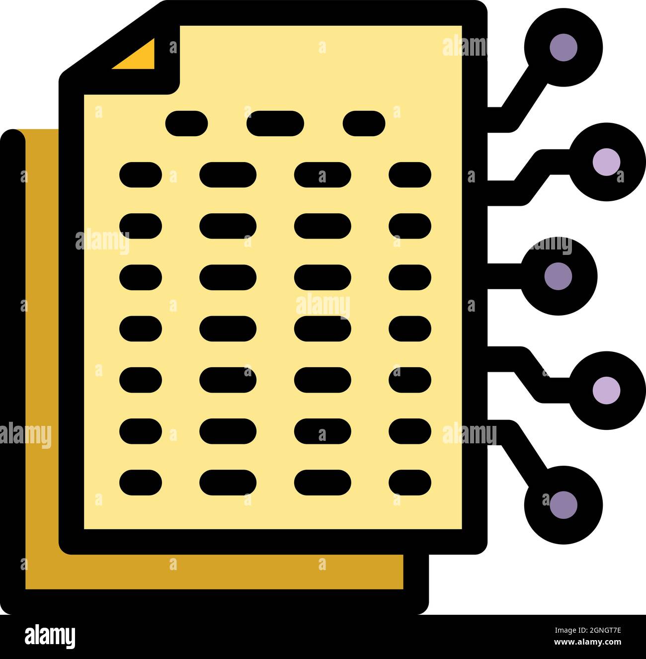 Digital data icon. Outline digital data vector icon color flat isolated ...