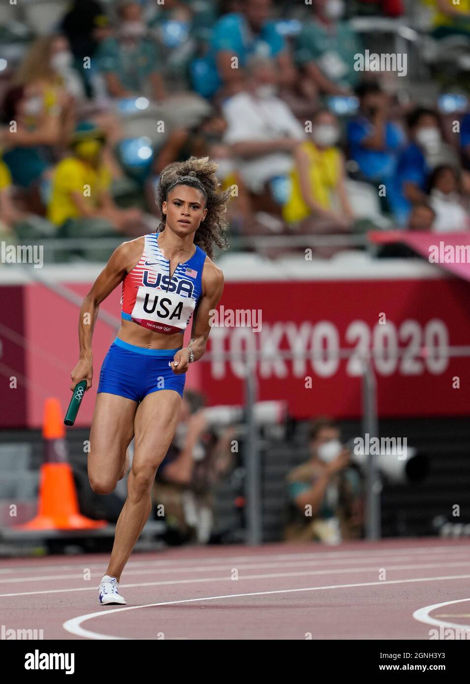 Sydney McLaughlin competing in the 2020 Tokyo Olympics Stock Photo - Alamy