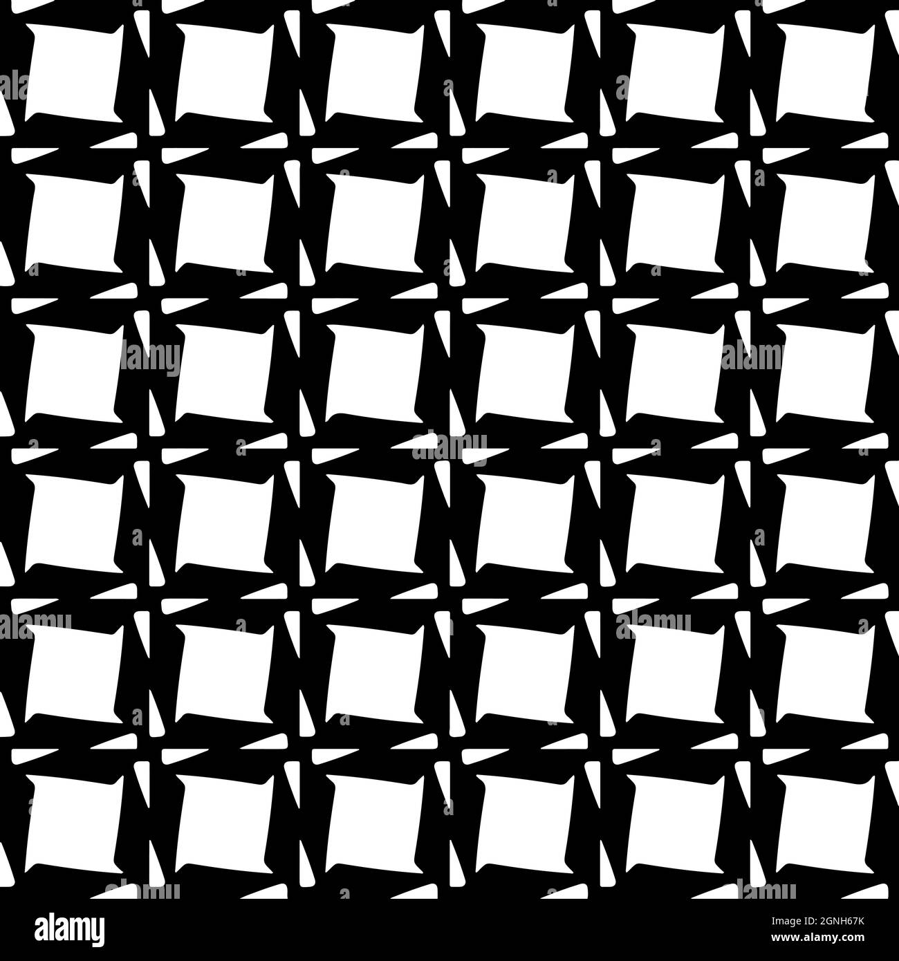 Seamless vector pattern in geometric ornamental style. Black and white ...