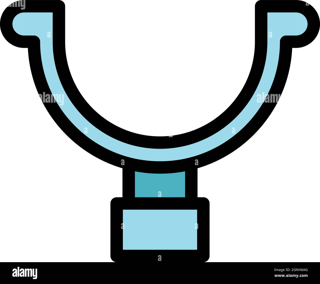 Empty gutter icon. Outline empty gutter vector icon color flat isolated ...