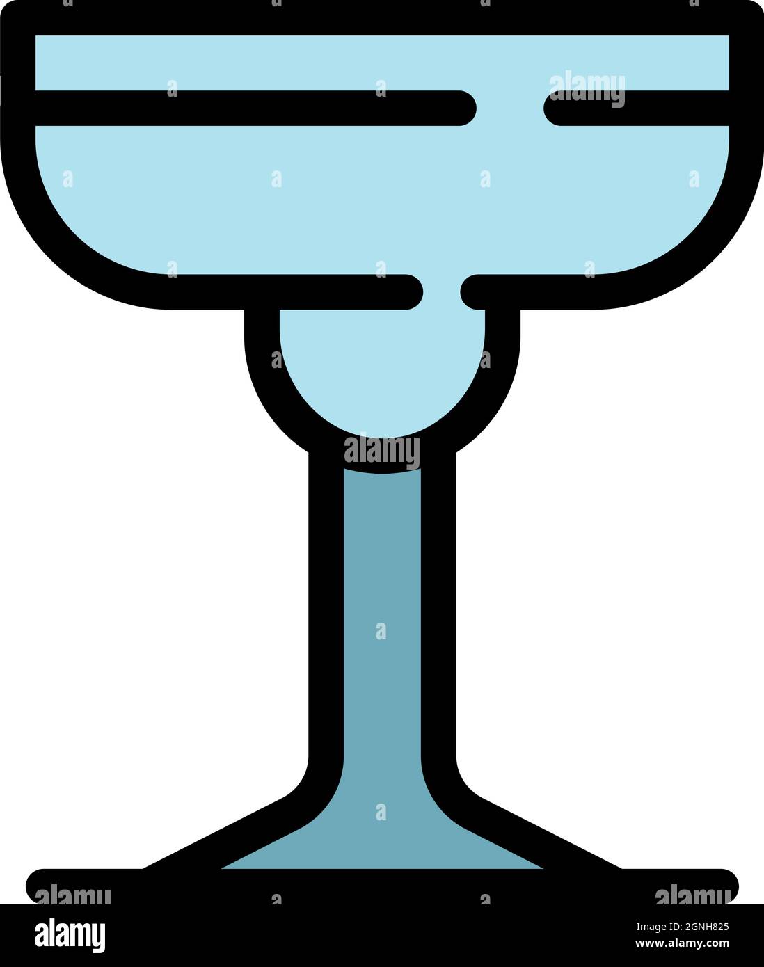 Champagne saucer icon. Outline champagne saucer vector icon color flat isolated Stock Vector