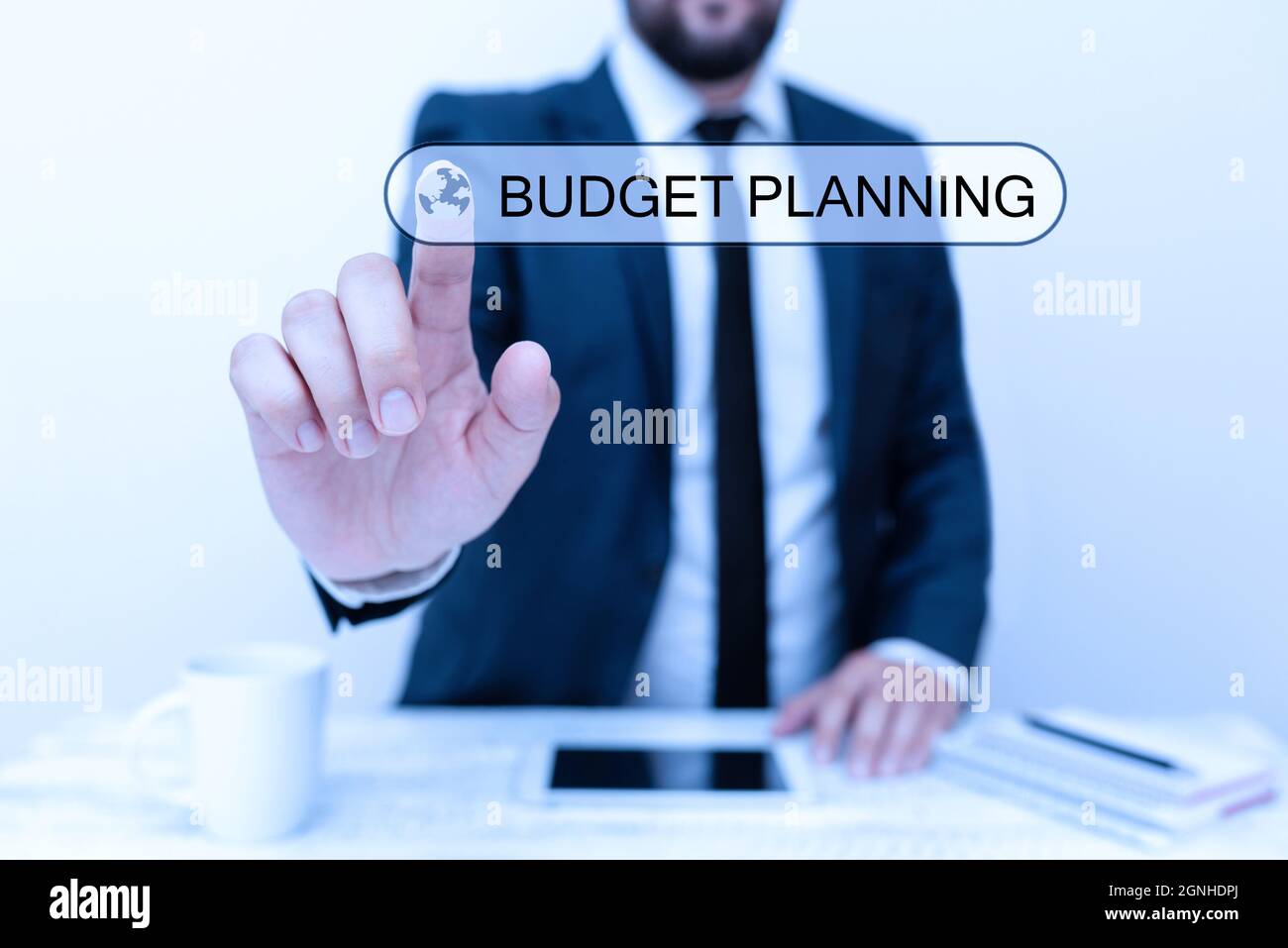 Conceptual caption Budget Planning. Concept meaning The written