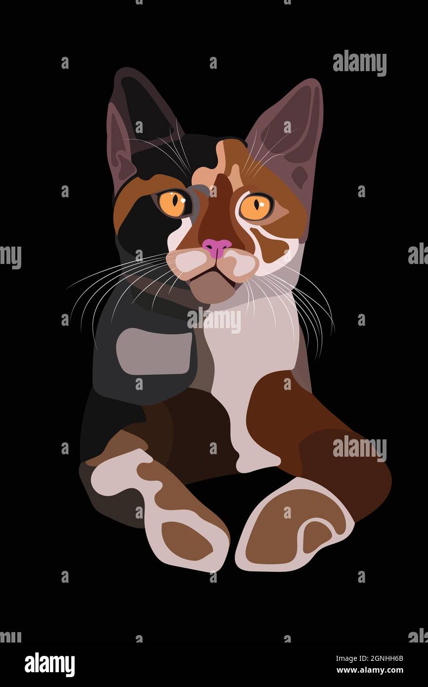 Cute cat vector illustration Stock Vector