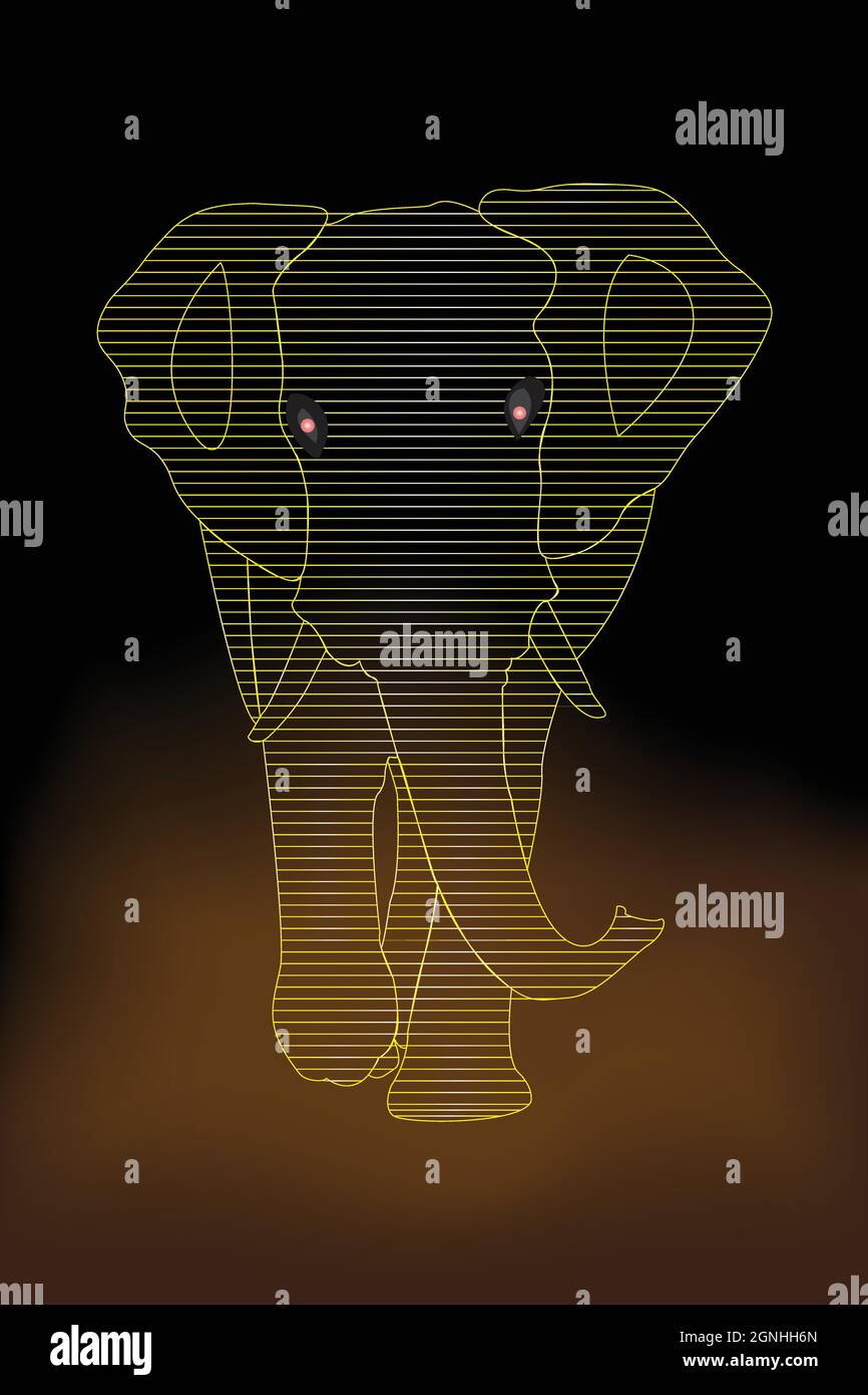 wall art vector with an elephant Stock Vector Image & Art - Alamy