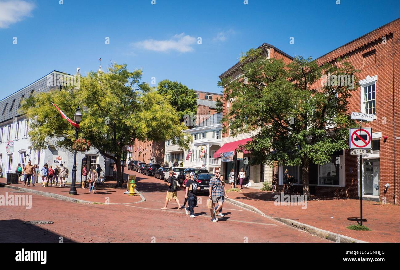 Main Street Annapolis, Maryland Stock Photo Alamy