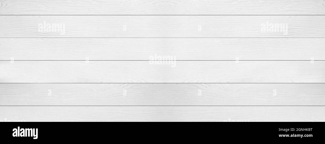 Panorama White Wood texture background for the design backdrop in concept decorative objects. Stock Photo