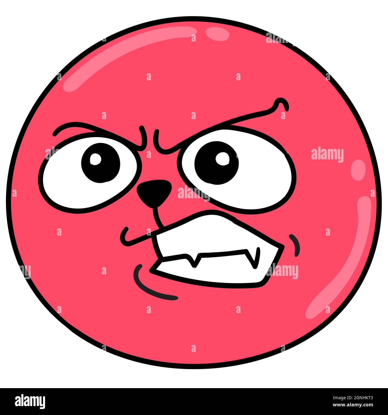 head emoticon with angry expression Stock Vector Image & Art - Alamy