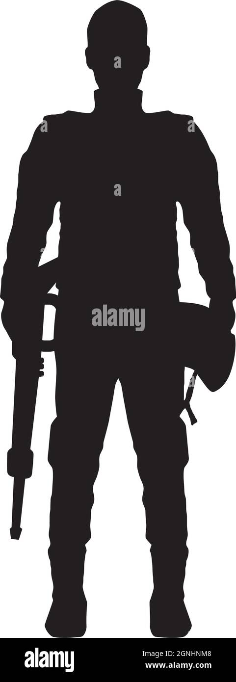 soldier standing with rifle Stock Vector Image & Art - Alamy