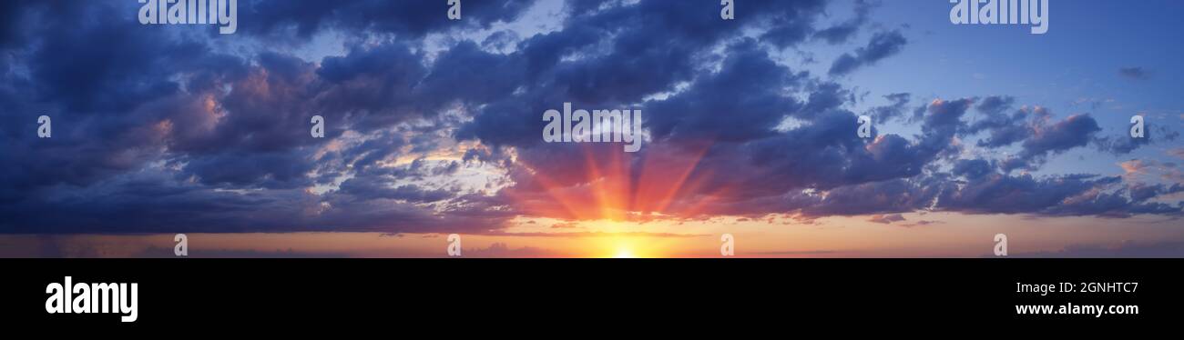 beautiful panorama sky with clouds at sunset Stock Photo - Alamy