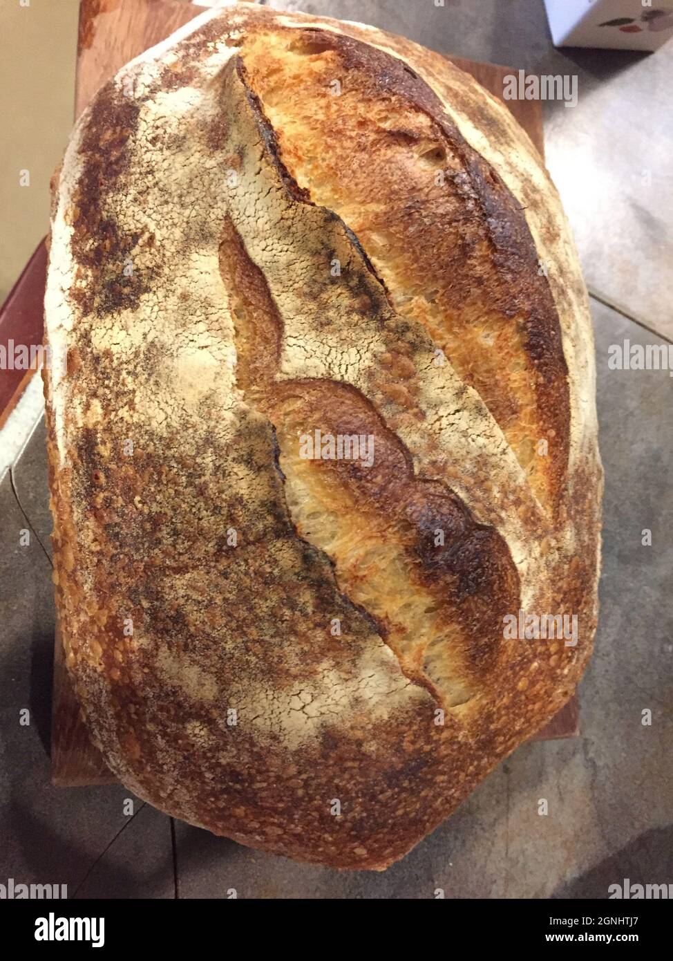 Homemade bread made with a sourdough starter Stock Photo