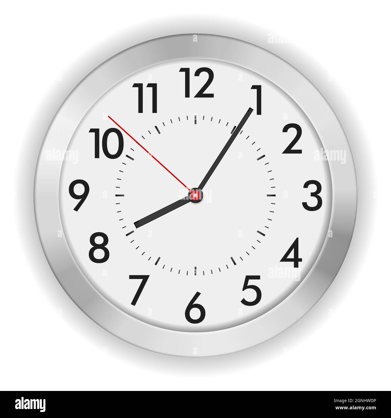 Wall clock on a white background. Vector illustration Stock Vector ...