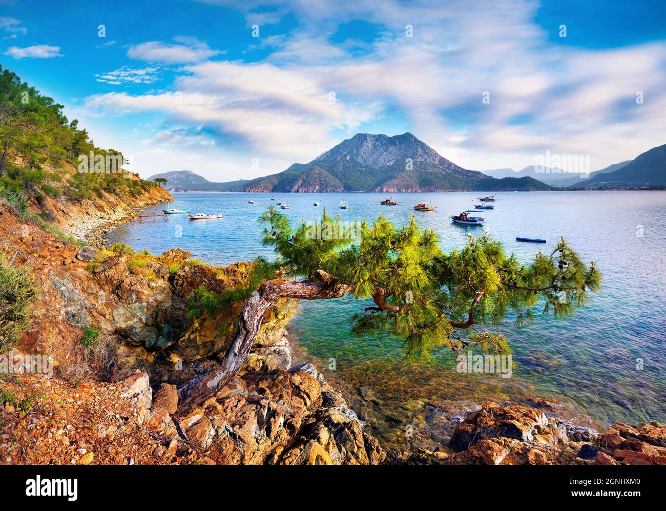 Splendid Summer Seascape Of Mediterranean Sea Sunny Morning View Of Splendid Summer Seascape Of Mediterranean Sea Sunny Morning View Of