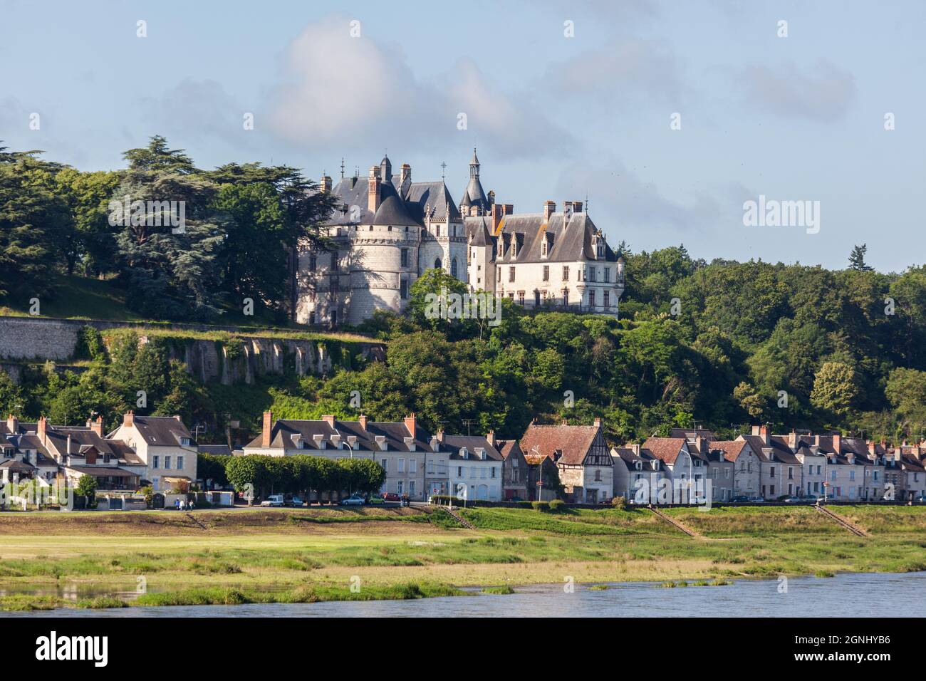 Blois is a commune and the capital city of Loir-et-Cher department in Centre-Val de Loire, France, situated on the banks of the lower river Loire betw Stock Photo