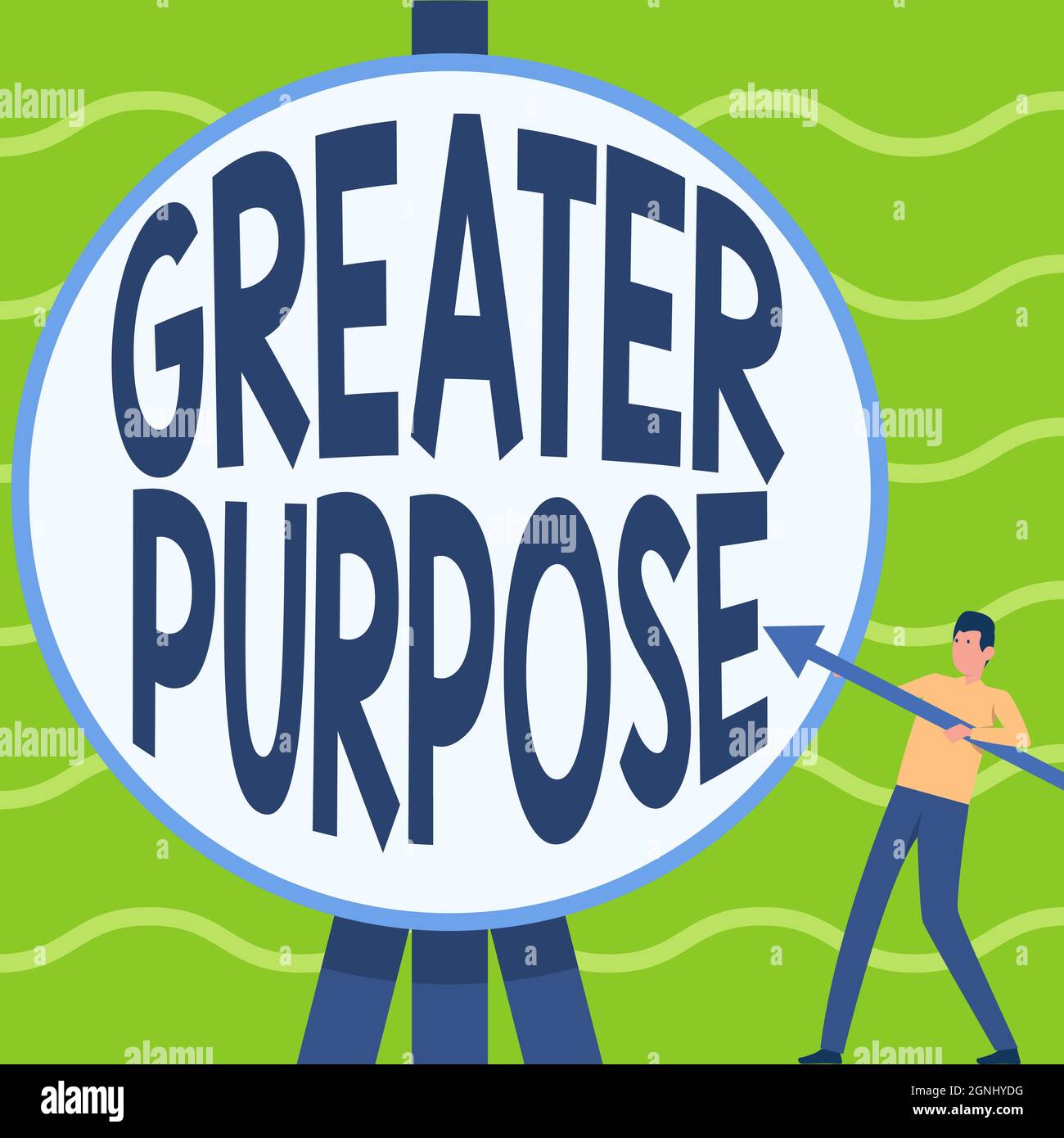 Text sign showing Greater Purpose. Word for Extend in average ...