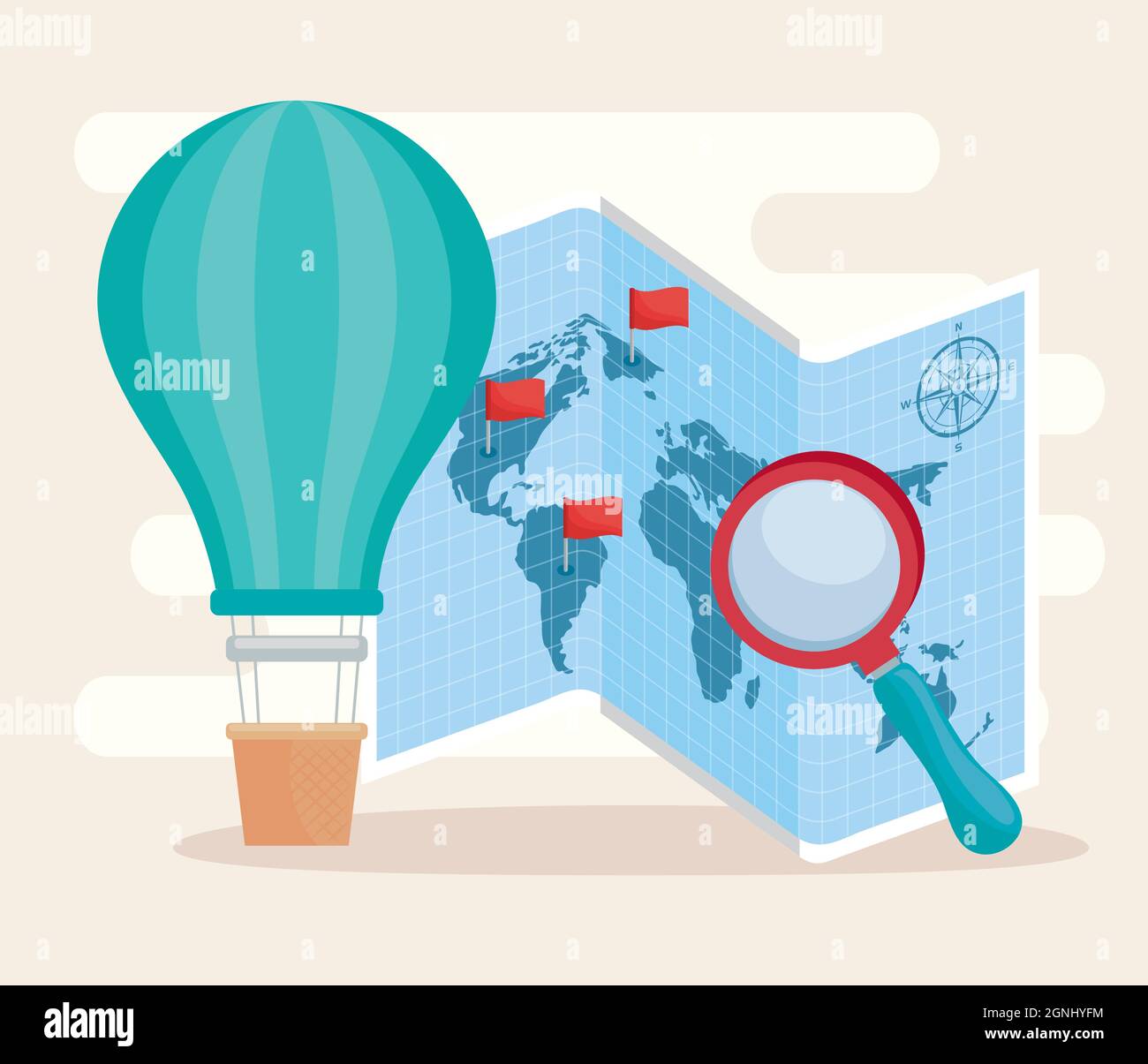 geography map and icons Stock Vector Image & Art - Alamy