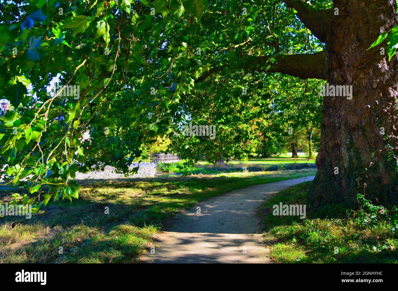 Parc of Ermenonville in the oise area in france Stock Photo