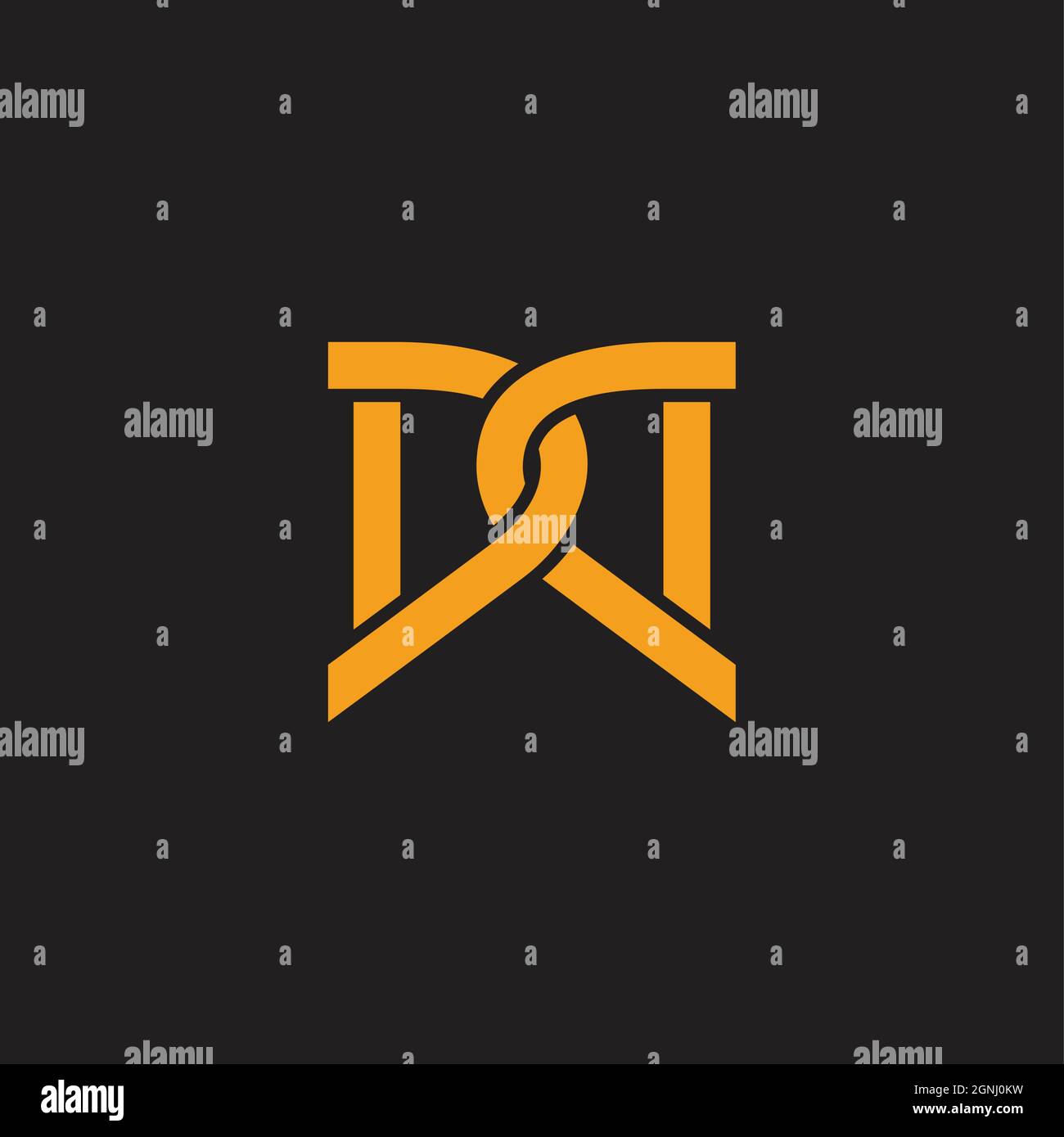letter dc dd simple linked geometric linear logo vector Stock Vector