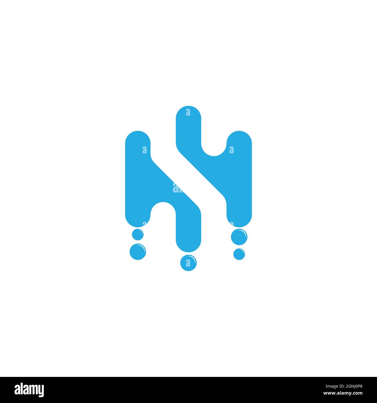 letter s blue fresh water drops logo vector Stock Vector