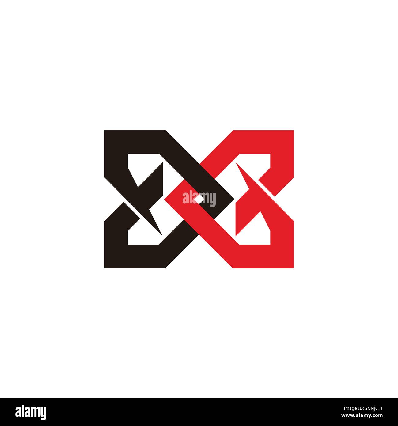 letter dd linked overlapping colorful design logo vector Stock Vector