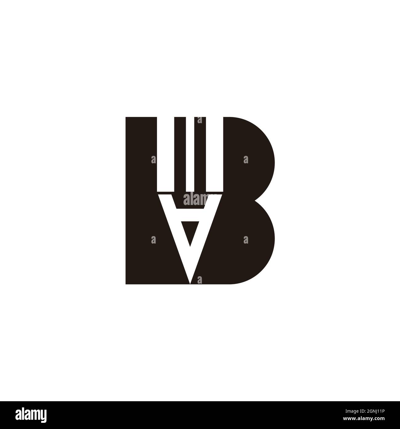 letter b pencil writes symbol logo vector geometric concept Stock Vector
