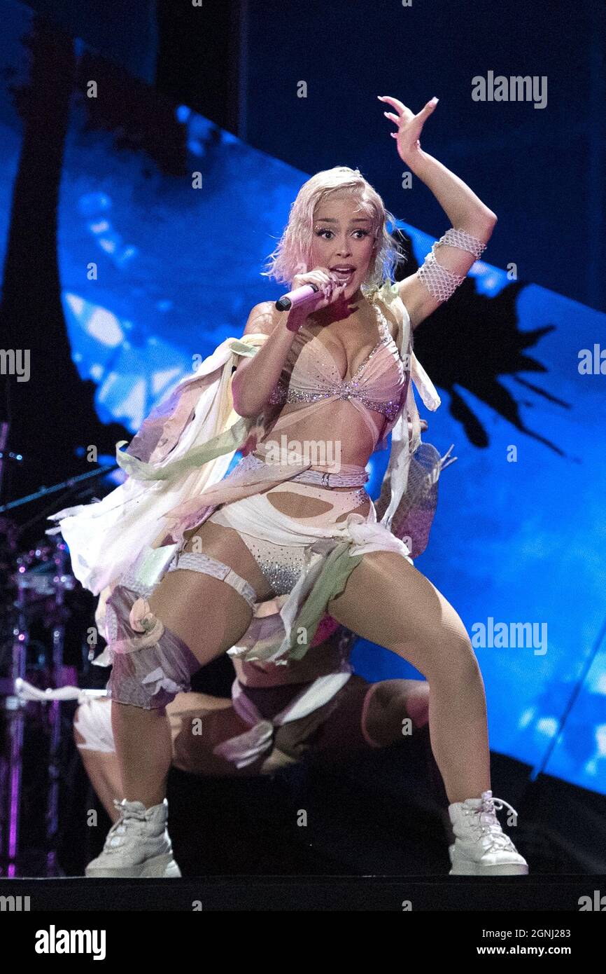 Doja Cat performing on stage during the Global Citizen Live in Paris