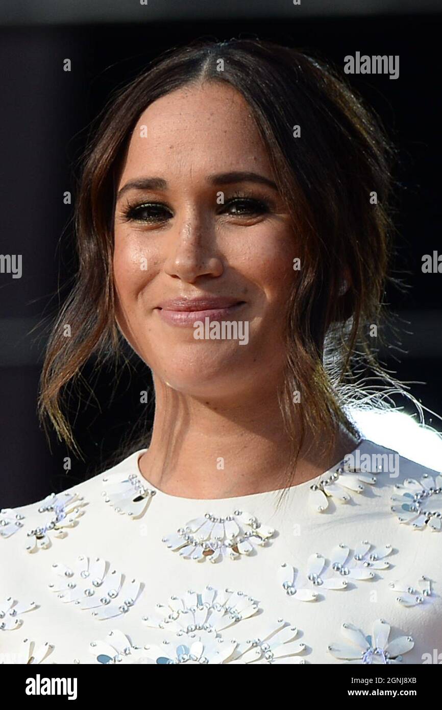 New York, NY, USA. 25th Sep, 2021. Meghan Markle on stage for Global