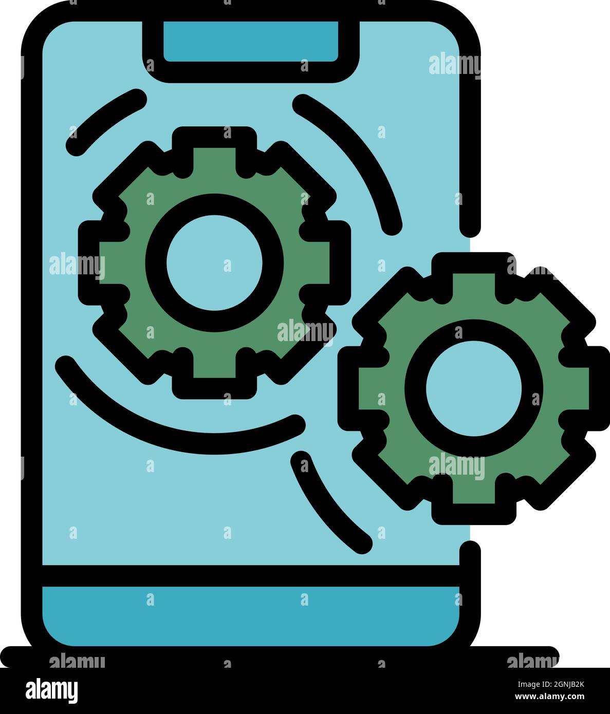 Online cell repair service icon. Outline online cell repair service ...