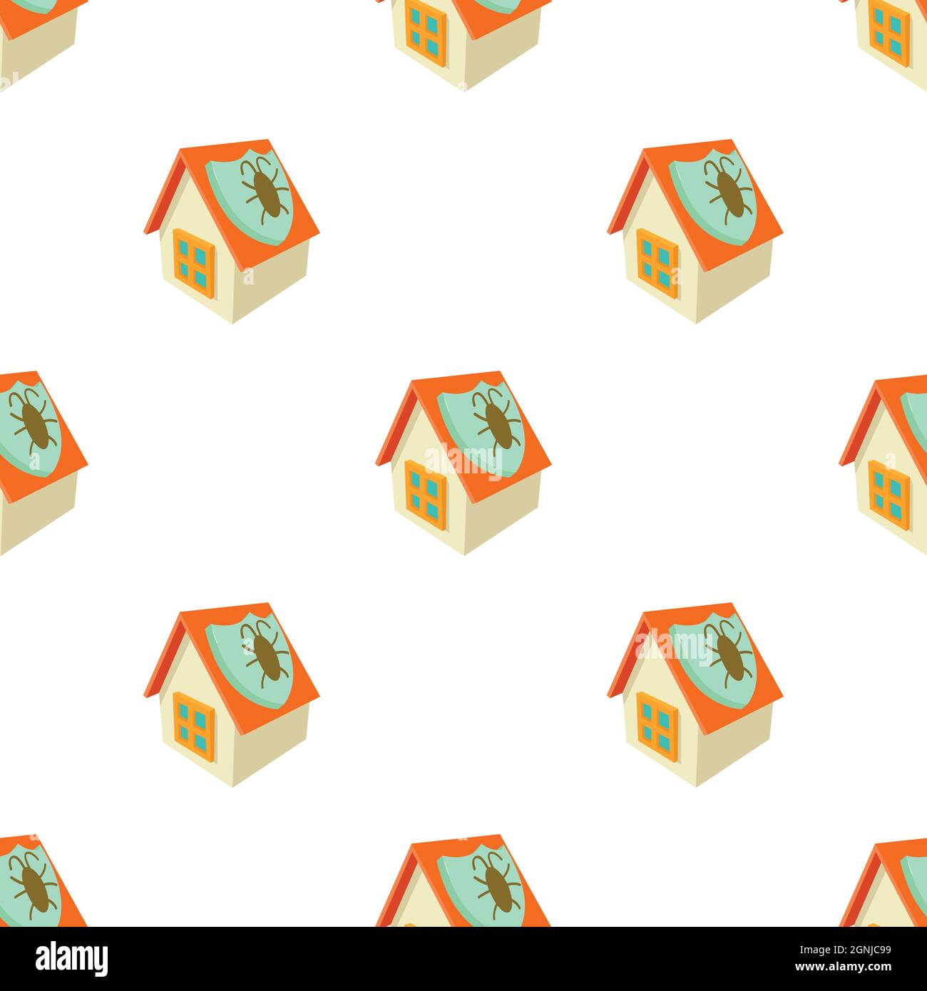 Disinfection house pattern seamless background texture repeat wallpaper geometric vector Stock Vector
