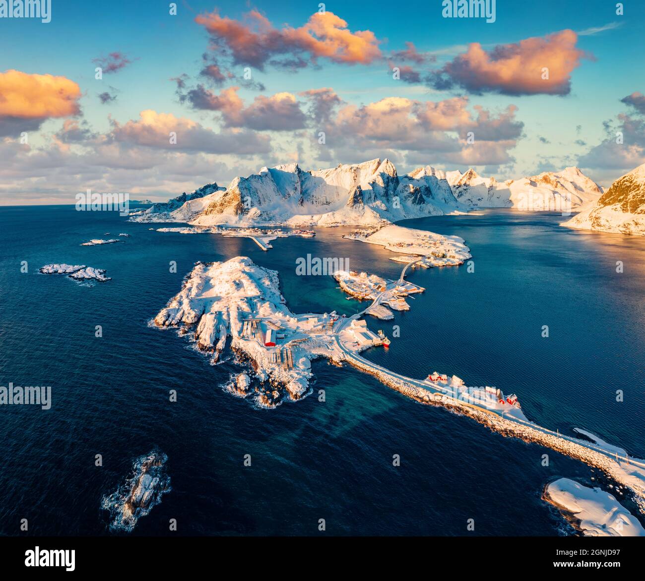 Lofoten island aerial hi-res stock photography and images - Alamy