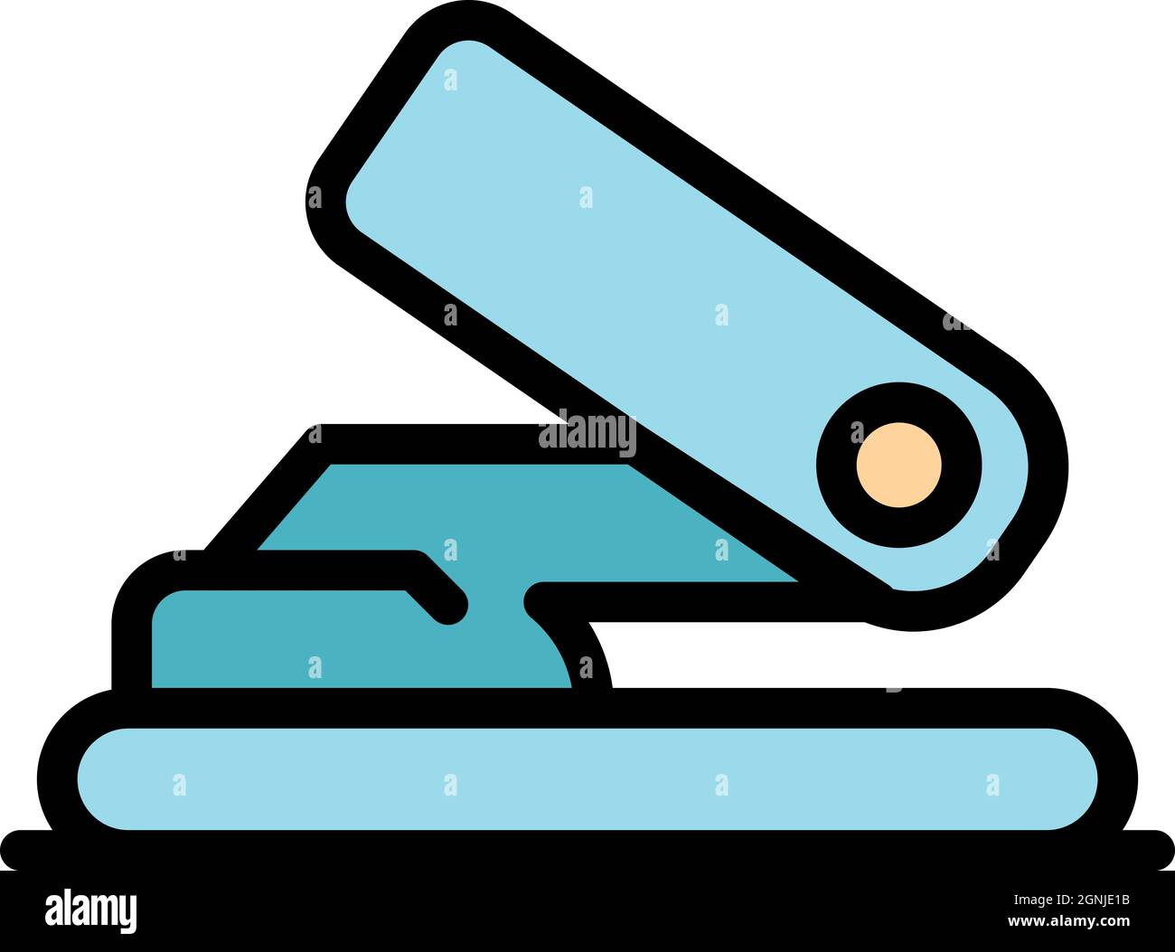 Table hole punch icon. Outline table hole punch vector icon color flat ...