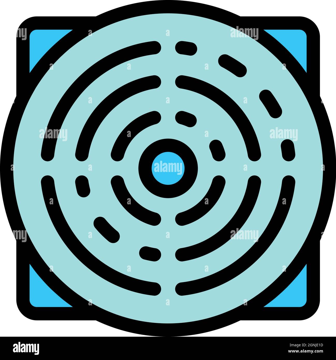 Ventilation panel icon. Outline ventilation panel vector icon color flat isolated Stock Vector
