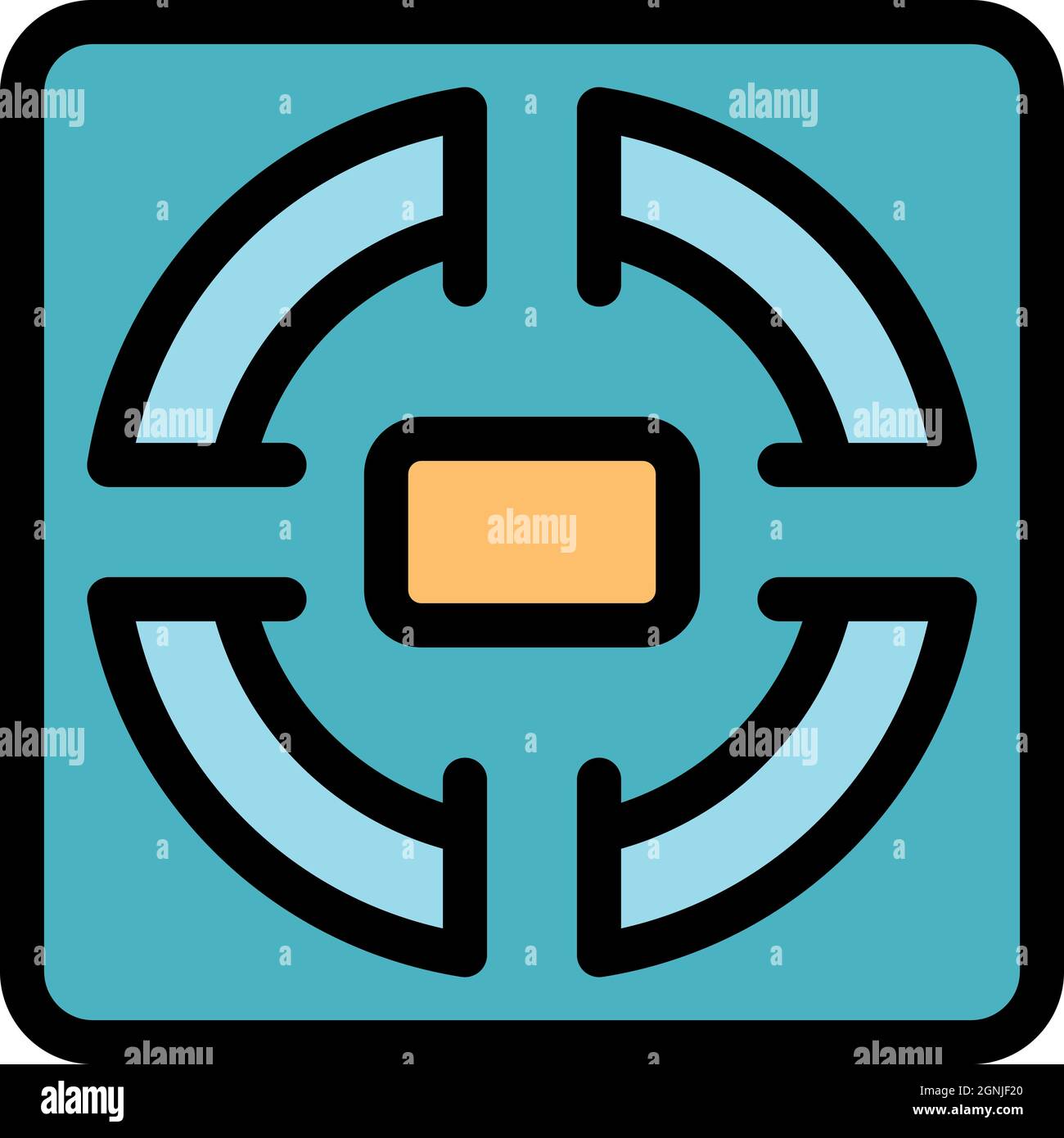 Monitor smart scales icon. Outline monitor smart scales vector icon ...
