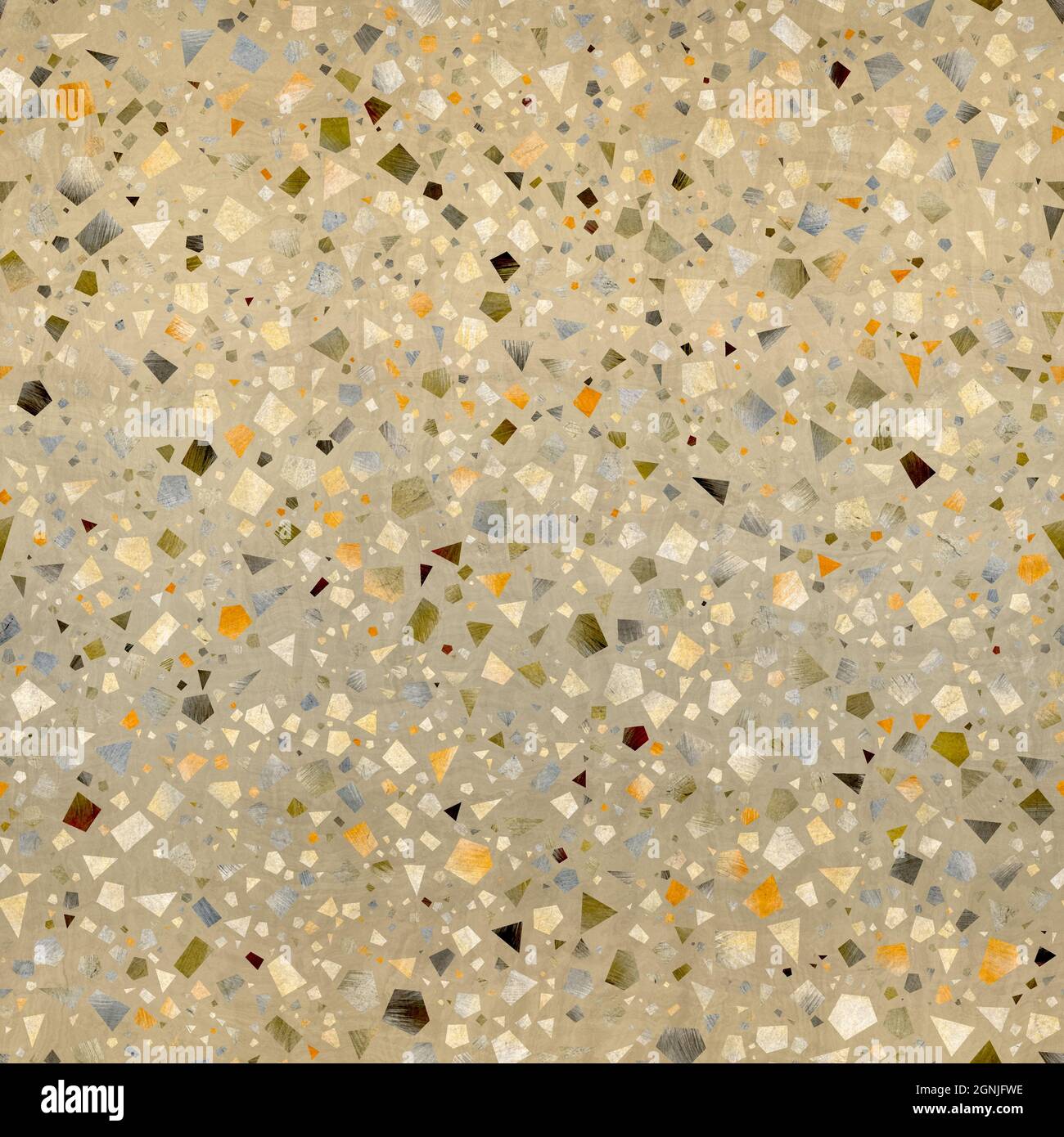 Seamless modern abstract random terrazzo pattern swatch Stock Photo - Alamy