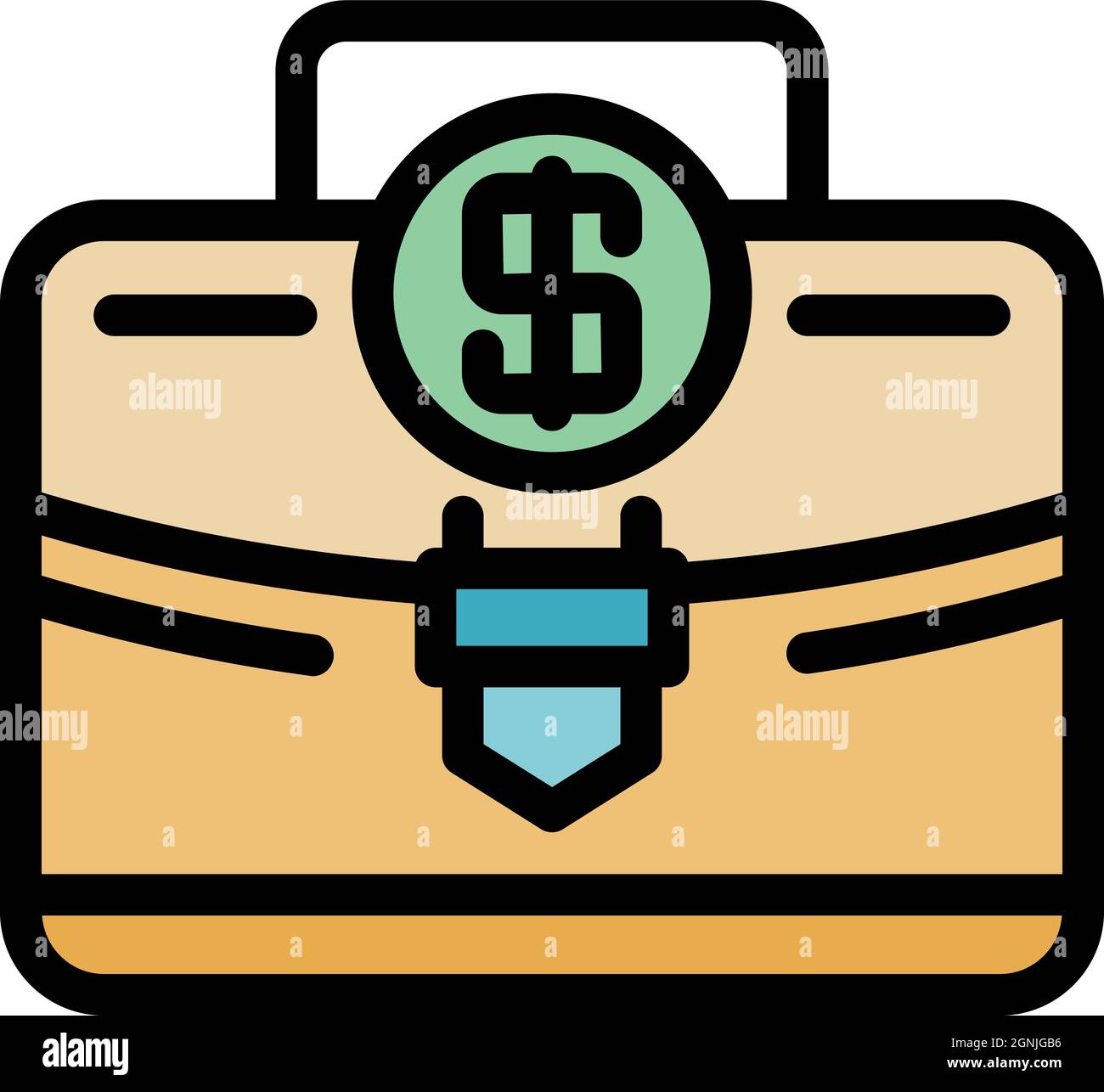 Manager suitcase icon. Outline manager suitcase vector icon color flat  isolated Stock Vector Image & Art - Alamy