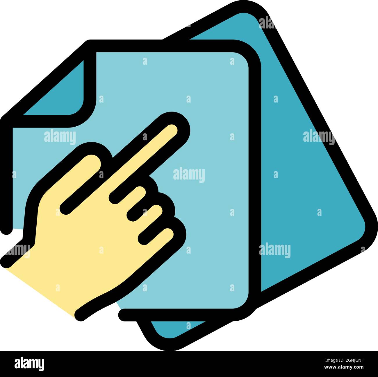 Refer restructuring icon. Outline refer restructuring vector icon color flat isolated Stock Vector