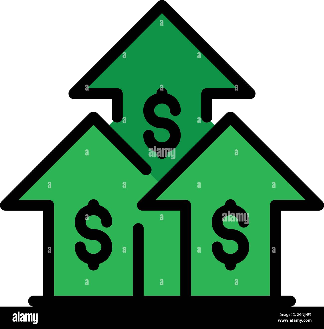 Upload broker money icon. Outline upload broker money vector icon color ...