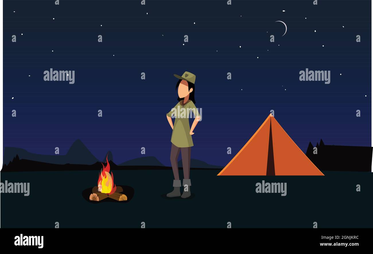 Person staring at sky Stock Vector Images Alamy