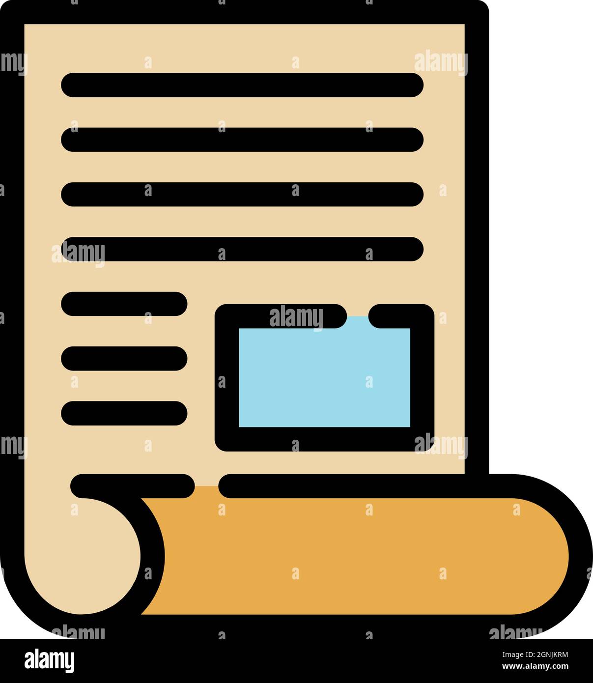 Broker documents icon. Outline broker documents vector icon color flat isolated Stock Vector