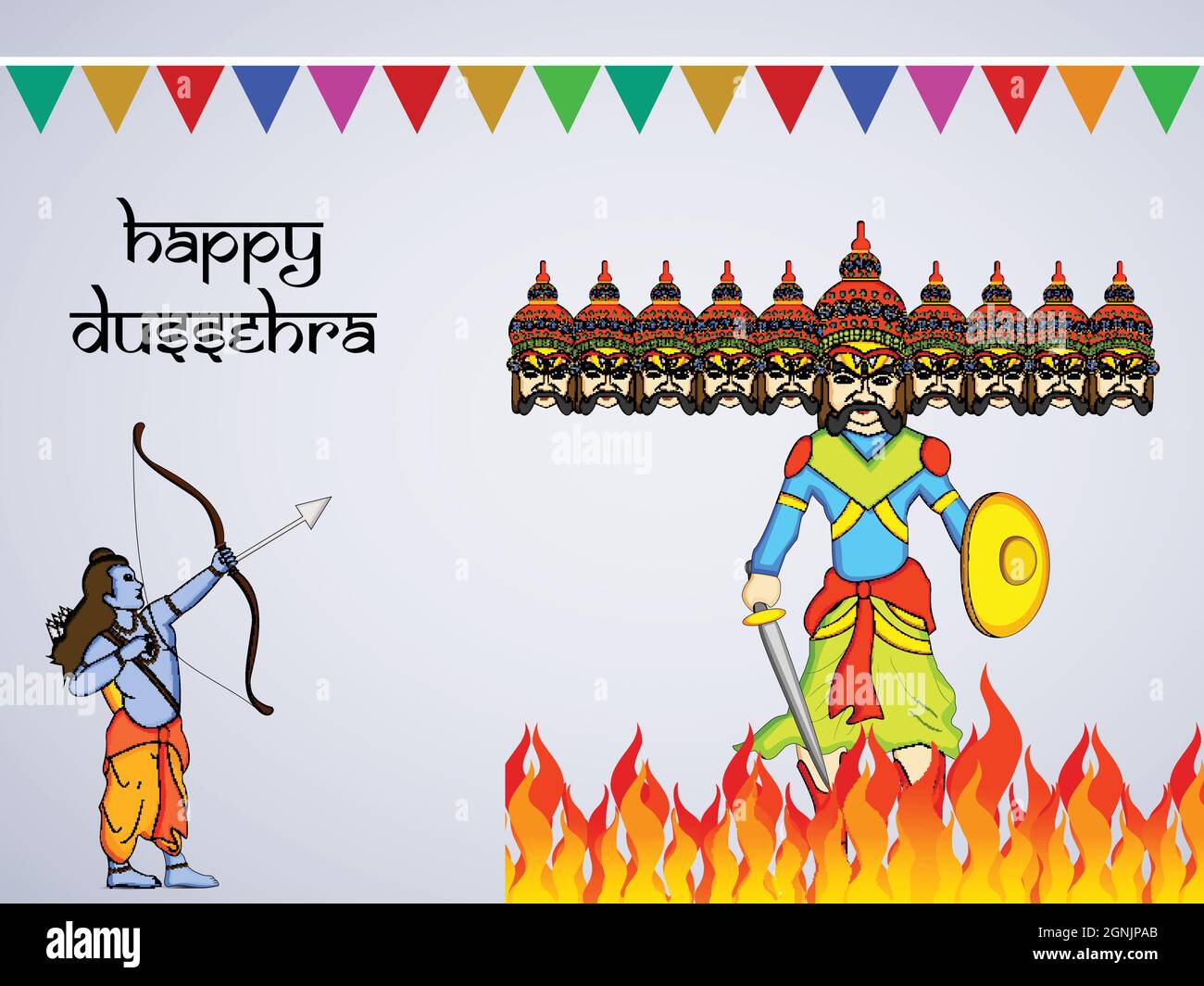 Dussehra Festival Hindu Background Stock Vector Image & Art - Alamy
