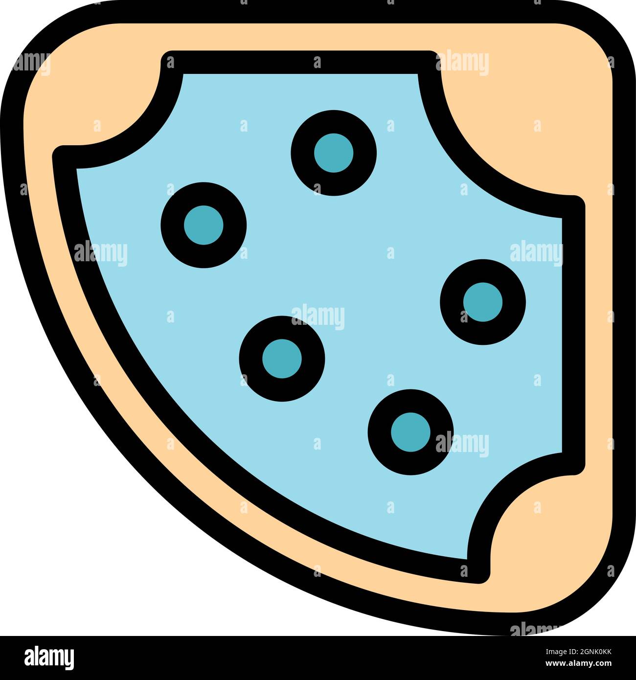 Home jacuzzi icon. Outline home jacuzzi vector icon color flat isolated ...