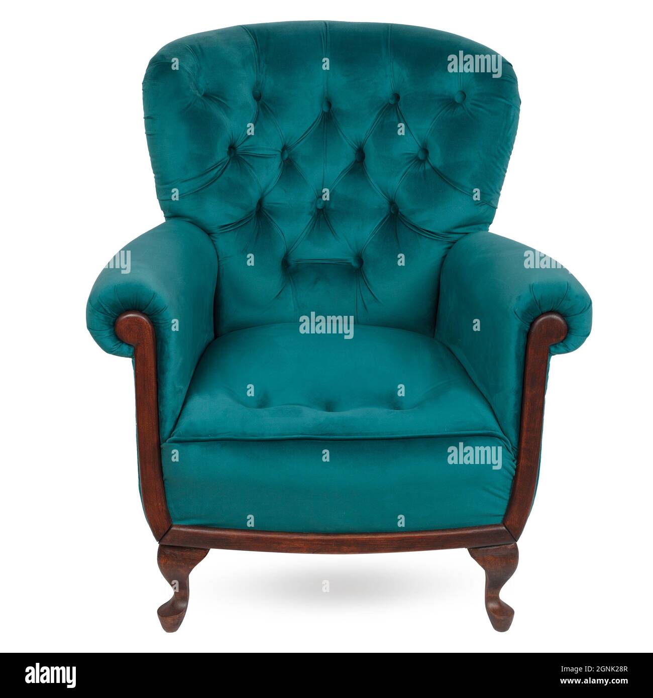 Vintage armchair on white background. Interior element Stock Photo - Alamy