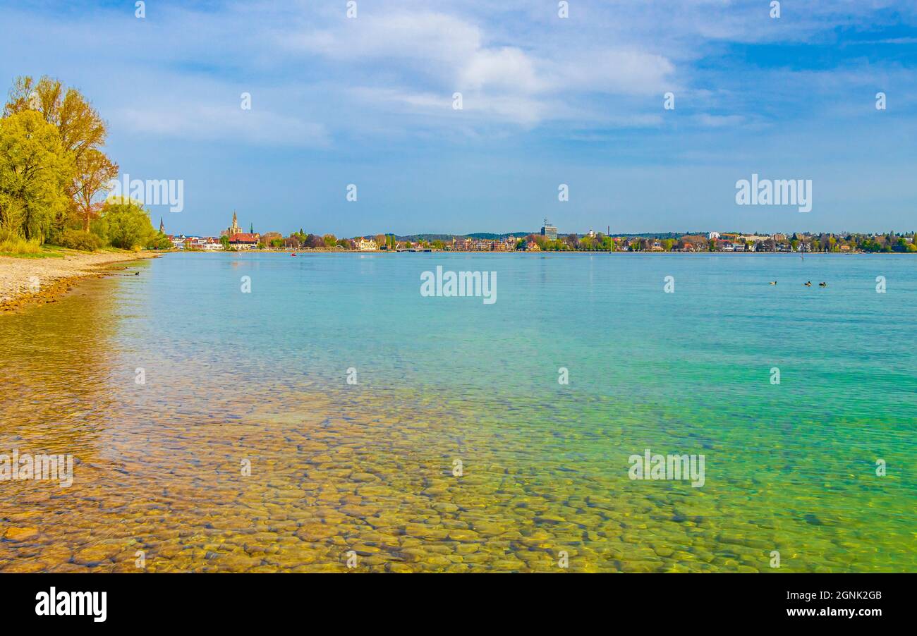 Lake Constance Bodensee landscape panorama from the Seeburgpark in ...