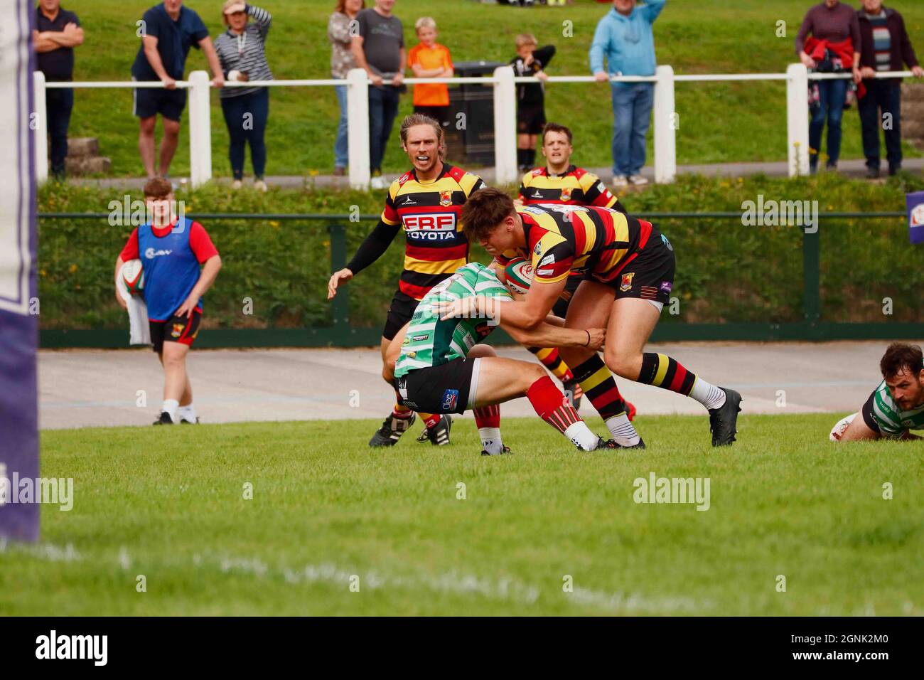 Carmarthen Quins RFC v Llandovery RFC 2021 Stock Photo