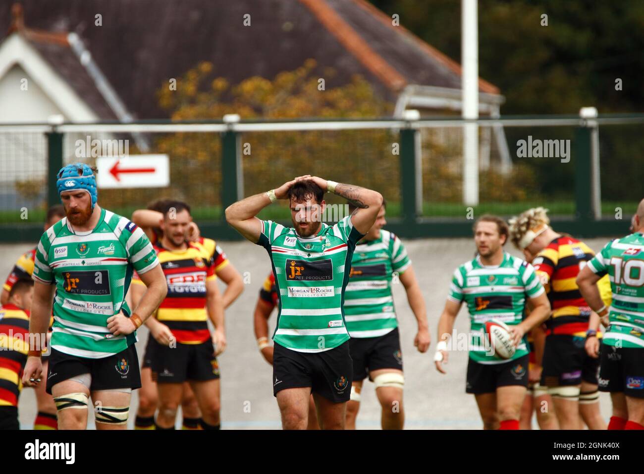 Carmarthen Quins RFC v Llandovery RFC 2021 Stock Photo